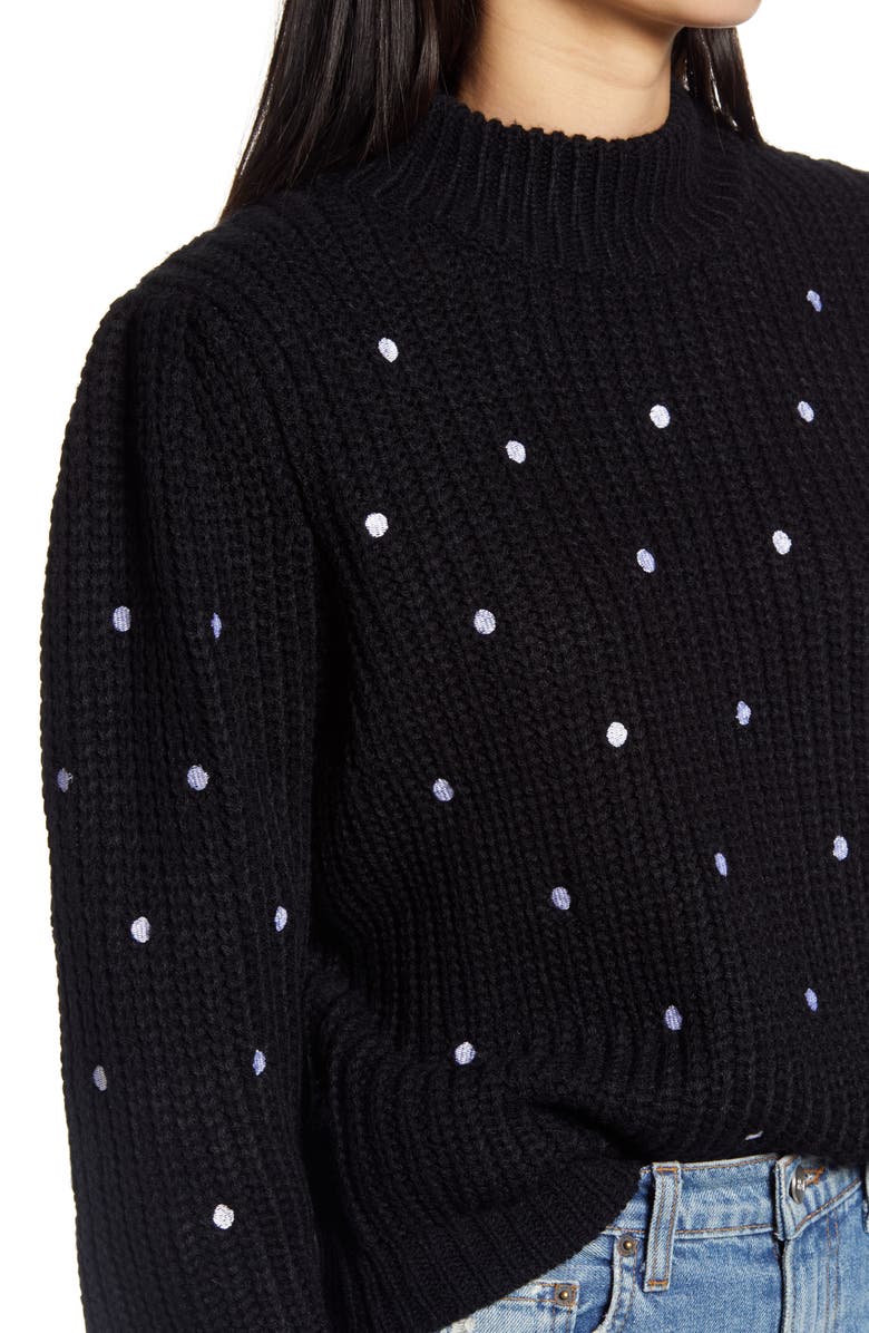 English Factory Polka Dot Sweater, Alternate, color,