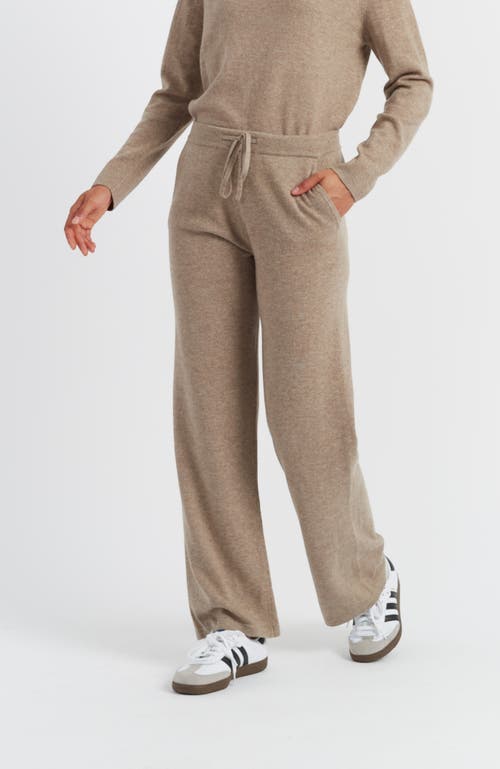 Shop Chinti & Parker Wide Leg Snoopy Track Pants In Camel