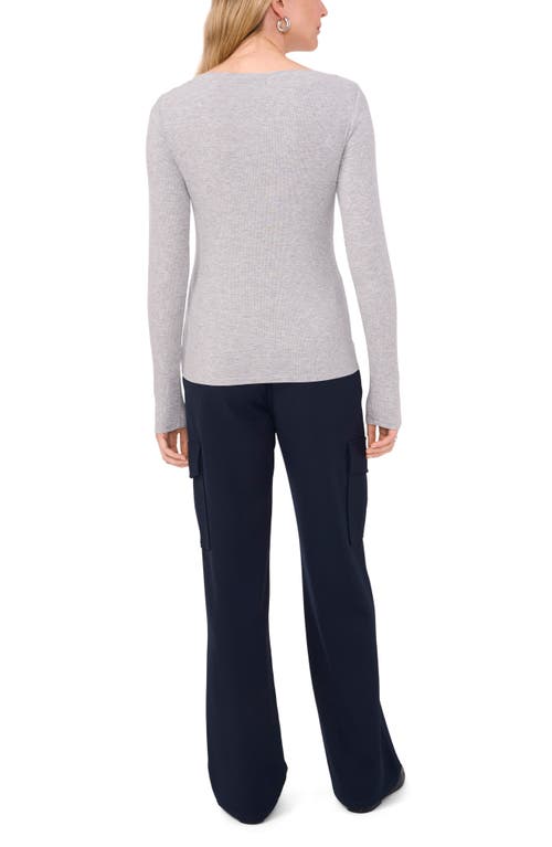 Shop Halogenr Halogen(r) Long Sleeve Boat Neck T-shirt In Silver Heather Grey