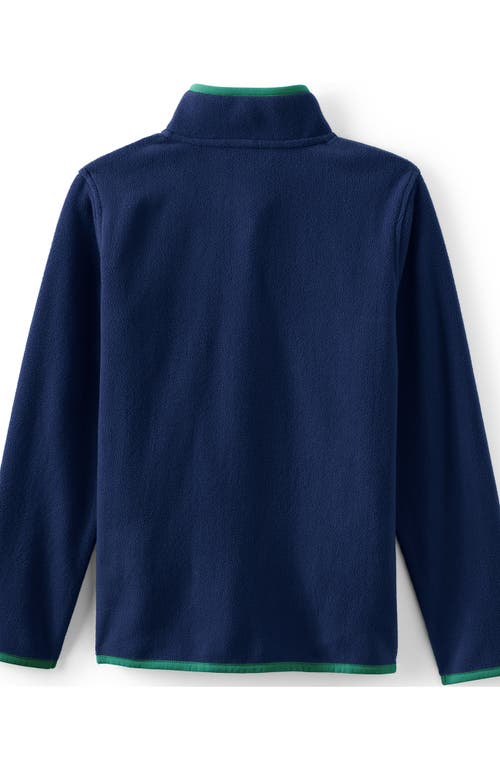 Lands' End Kids Fleece Quarter Zip In Deep Sea Navy