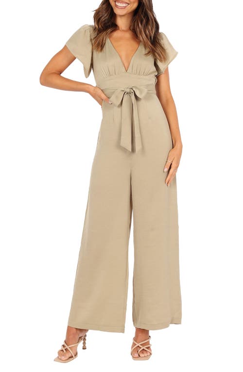 Petal & Pup Orin Flutter Sleeve Jumpsuit Olive at Nordstrom,