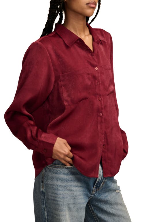 LUCKY BRAND LUCKY BRAND HAMMERED SATIN BUTTON-UP SHIRT
