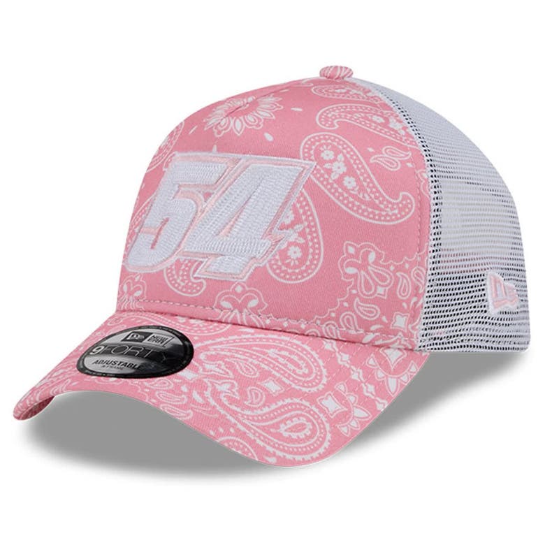 Shop New Era Pink Ty Gibbs 9forty A-frame Trucker Paisley Adjustable Hat
