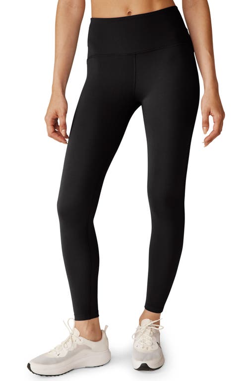 POWERBEYOND Strive High Waisted Midi Leggings in Black