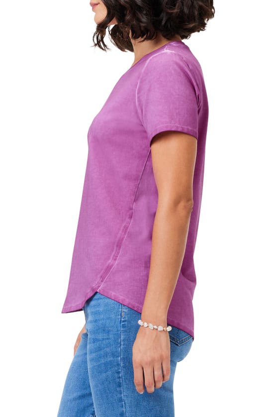 Shop Nzt By Nic+zoe Stretch Cotton Shirttail T-shirt In Orchid Bloom