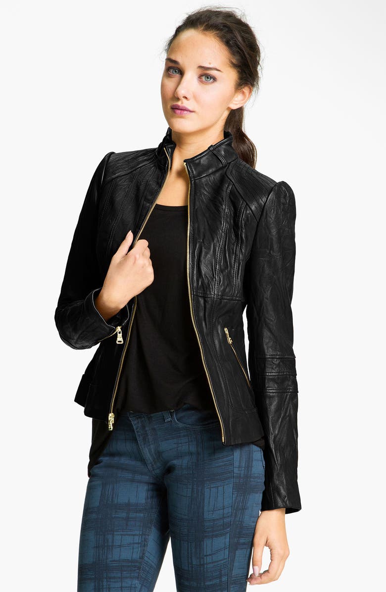 GUESS Leather Scuba Jacket | Nordstrom