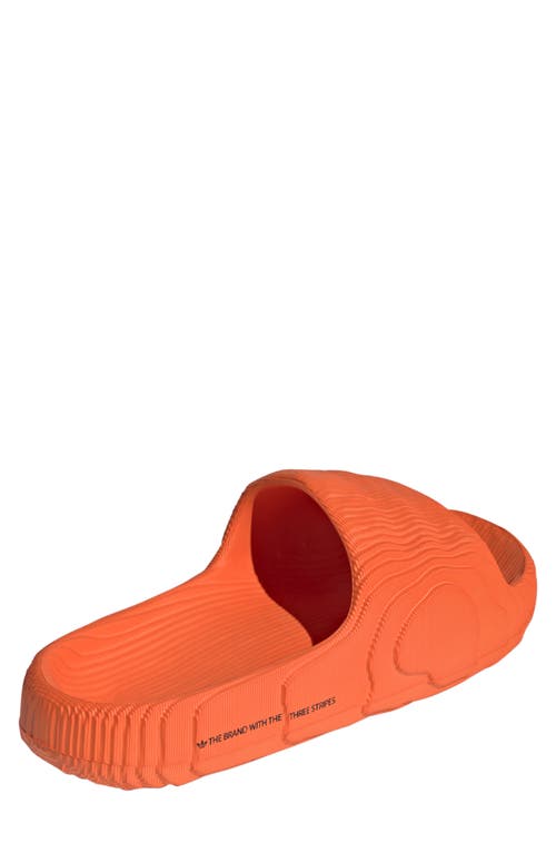 Shop Adidas Originals Adidas Adilette 22 Slide Sandal In Orange/orange/black