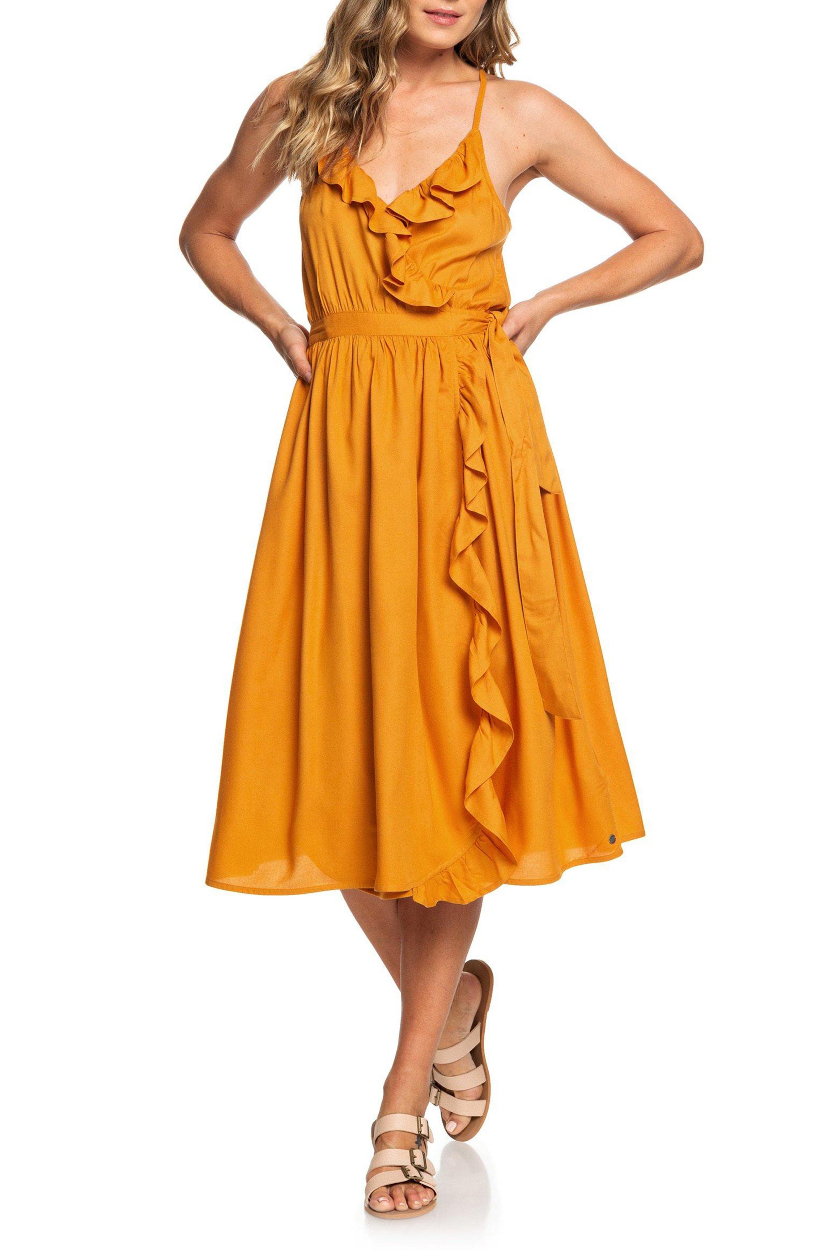 Roxy Rooftop Sunrise Wrap Dress, Beige