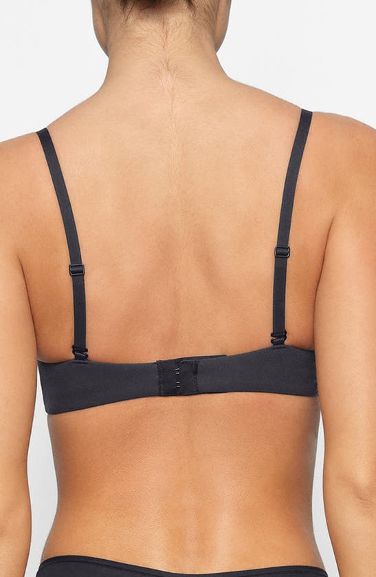 Shop Skims Fits Everybody Unlined Demi Bra In Onyx