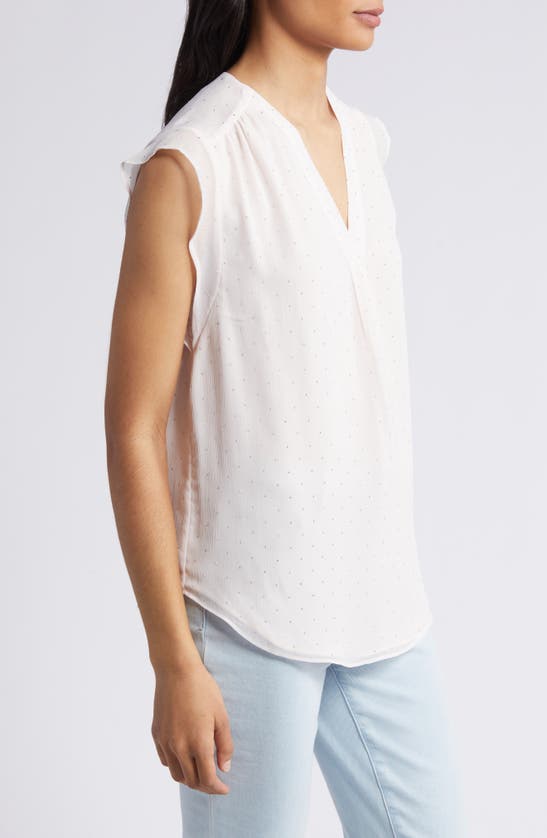 VINCE CAMUTO VINCE CAMUTO BEADED CAP SLEEVE TOP