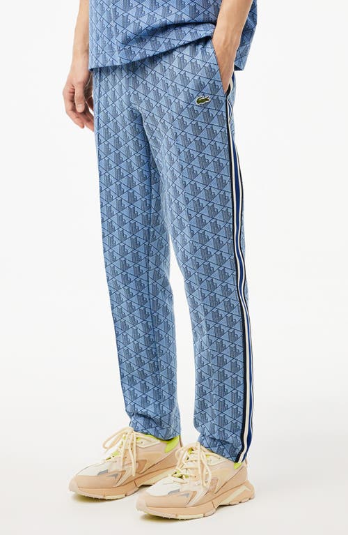 Lacoste Men's Geo Print Elastic-waist Pants In Rill/globe