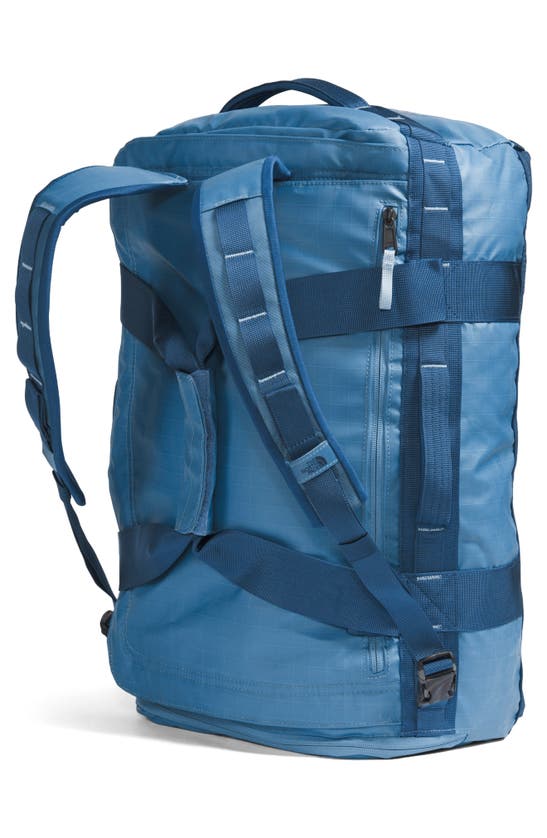 Shop The North Face Base Camp Voyager 42l Duffle Bag In Indigo Stone/ Steel Blue/ Blue