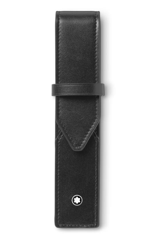 Montblanc Meisterstuck One Pen Leather Pouch In Black