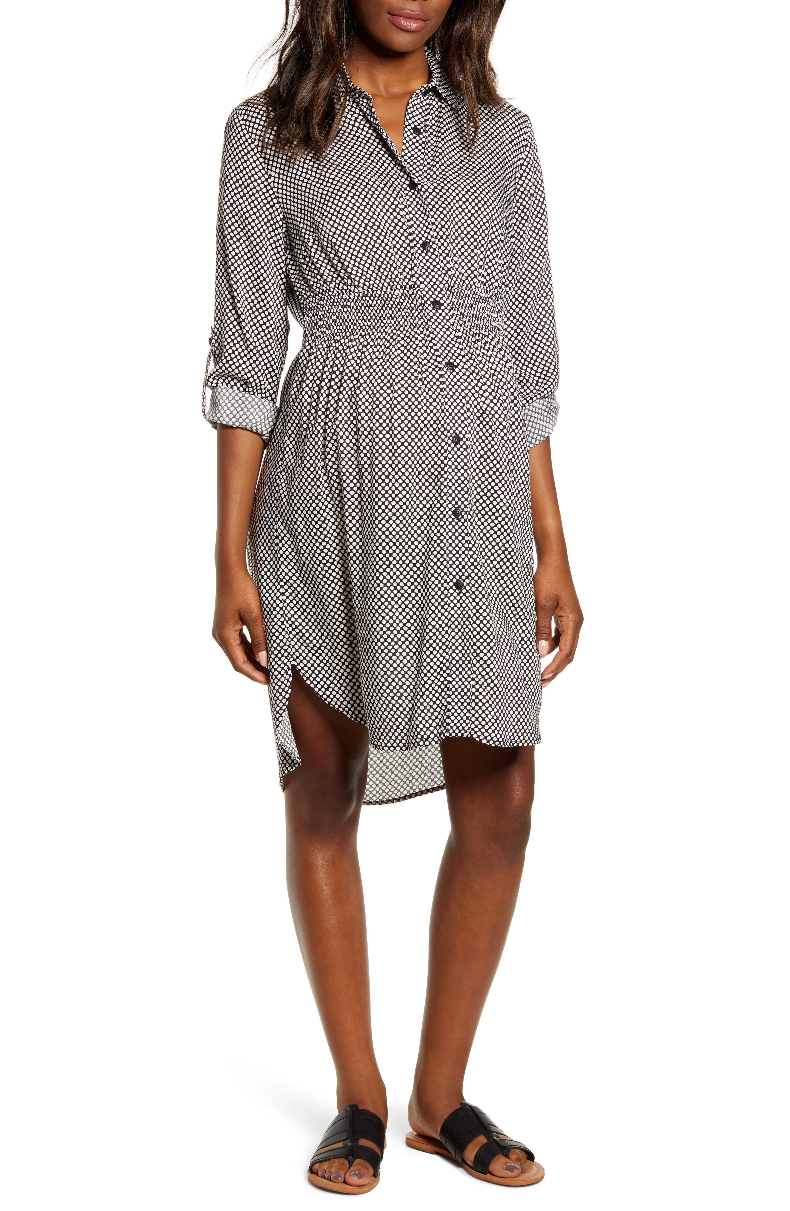 Angel Maternity Maternity Shirtdress, Black