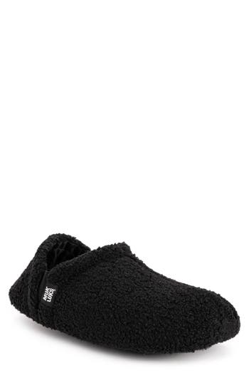 Muk Luks Emmett Faux Shearling Lined Slipper In Black