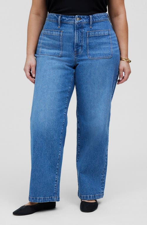 Madewell The Patch Curvy Emmett Wide-Leg Jeans Lakecourt Wash at Nordstrom,