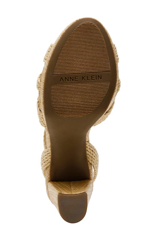 Shop Anne Klein Vivian Block Heel Sandal In Raffia