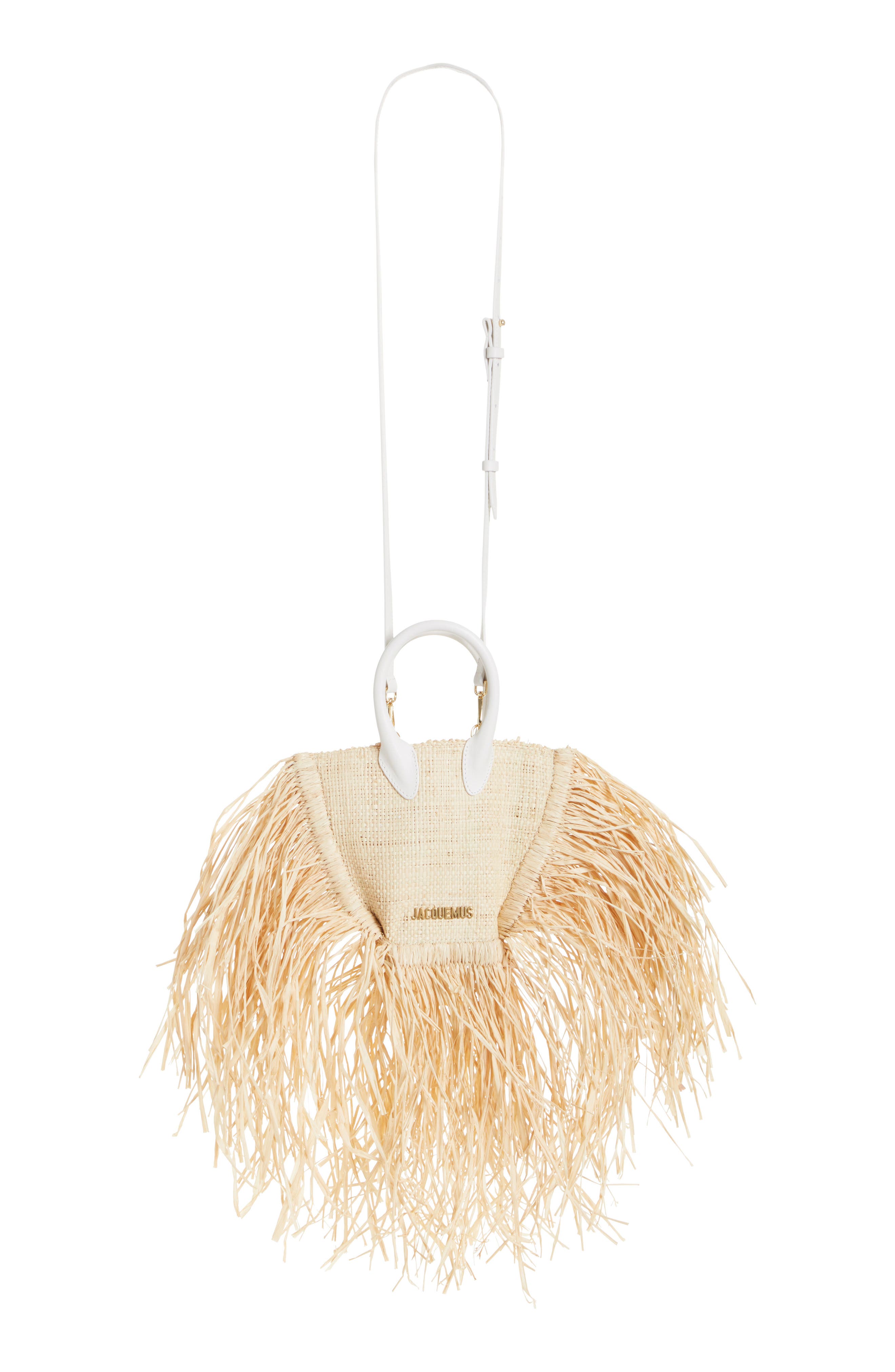 jacquemus le petit baci raffia tote