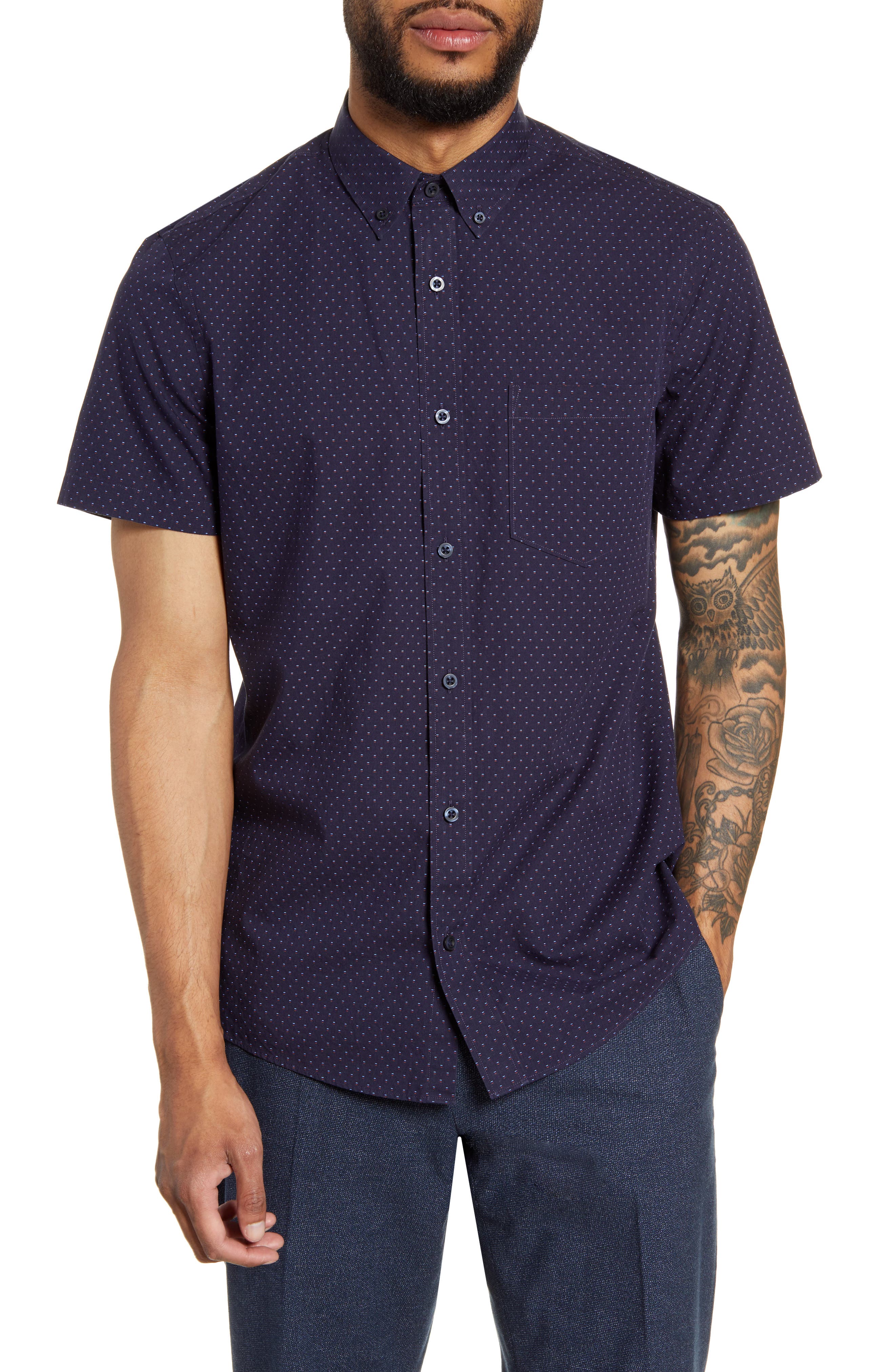 churchill slim fit button down