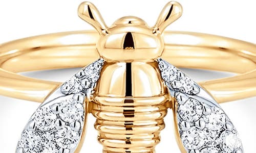 Sara Weinstock Queen Bee Diamond Pinky Ring In Yellow Gold