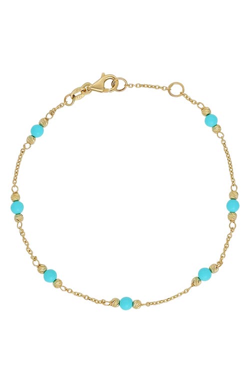 Shop Bony Levy 14k Gold & Turquoise Bracelet In 14k Yellow Gold