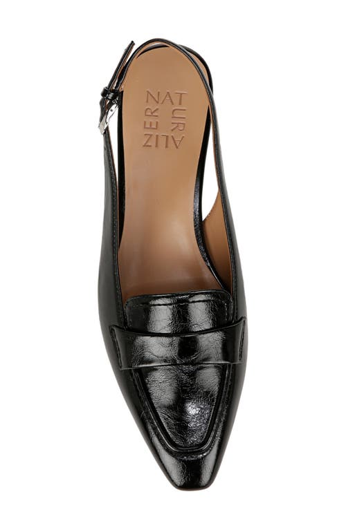 Naturalizer Garner Dress Slingbacks In Black Faux Leather