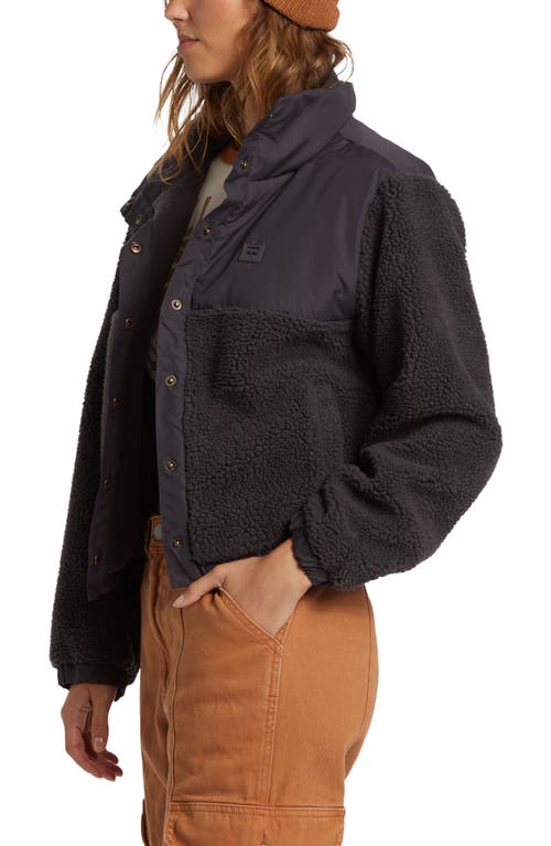 Shop Billabong Lost Trails Fleece & Ripstop Jacket<br /> In Black Sands