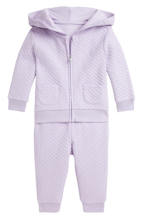 Ralph Lauren Quilted Hoodie & Joggers Set in Spring Iris 