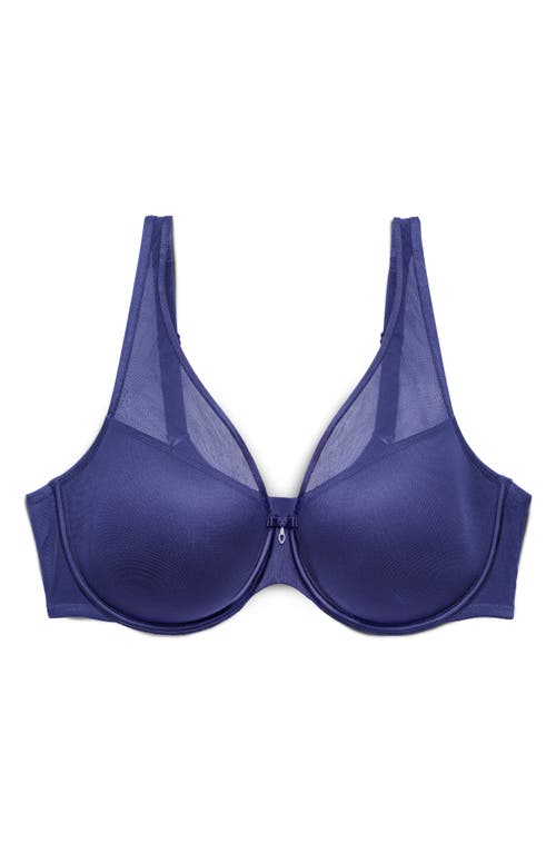 Shop Curvy Couture Underwire Plunge Bra In Vintage Blue