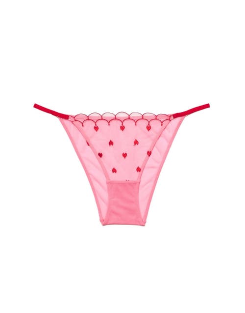 Adore Me Bettie Brazilian Panties In Medium Pink