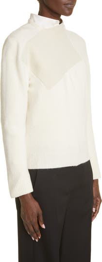 The Row Enid Asymmetric Merino Wool & Cashmere Sweater | Nordstrom