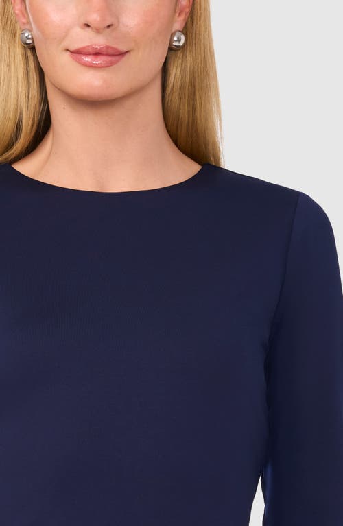 Shop Halogenr Halogen(r) Compression Long Sleeve Top In Classic Navy Blue