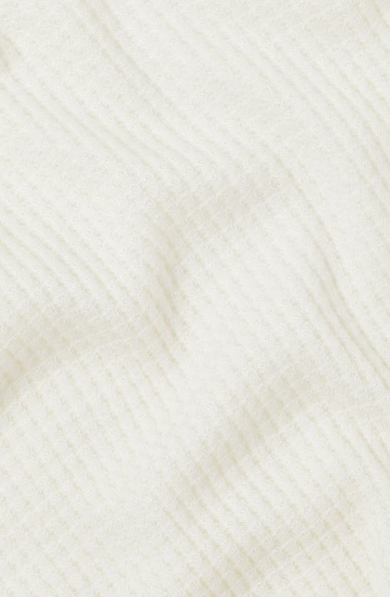 Mori Clever Zip Waffle Fitted One-piece Pajamas In Ecru