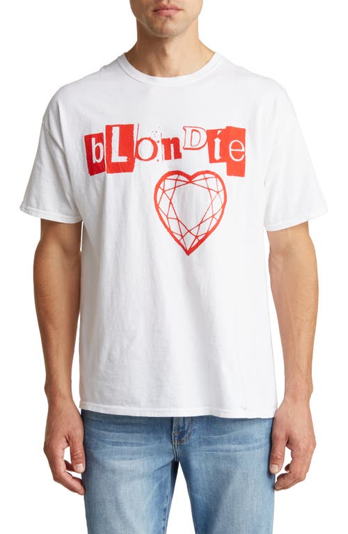 Blondie Red Heart Cotton Graphic T-Shirt in White