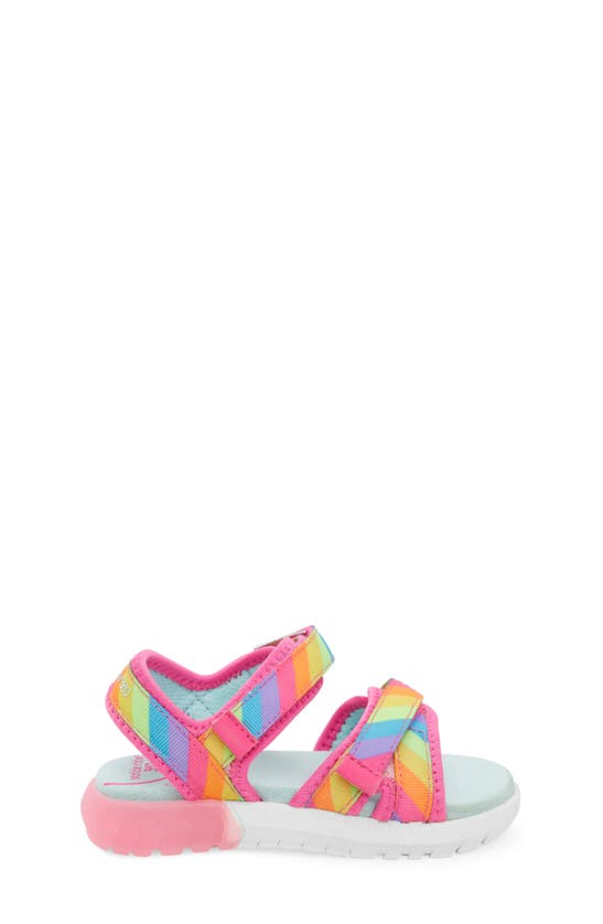 STRIDE RITE KIDS' SEVITA RAINBOW LIGHT-UP SANDAL 