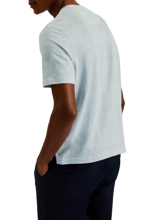Shop Ted Baker Flinlo Linen T-shirt In Pale Blue