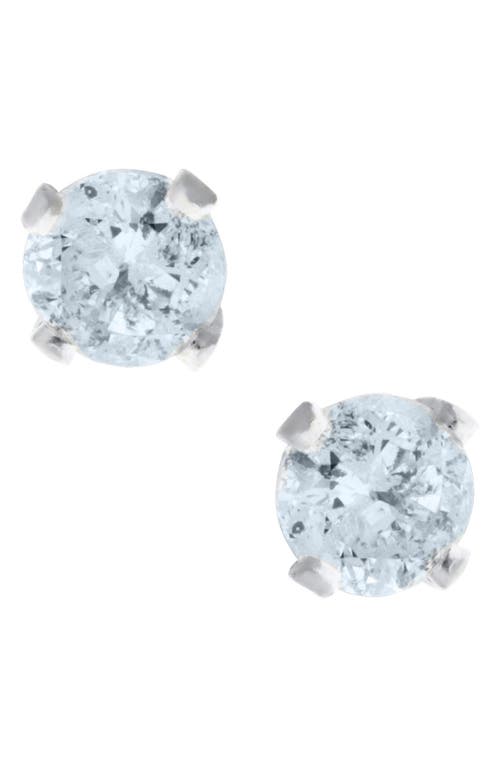 Mignonette 14k Gold & Diamond Stud Earrings in Silver at Nordstrom