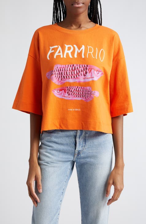 Tropical Fish Cotton Graphic T-Shirt