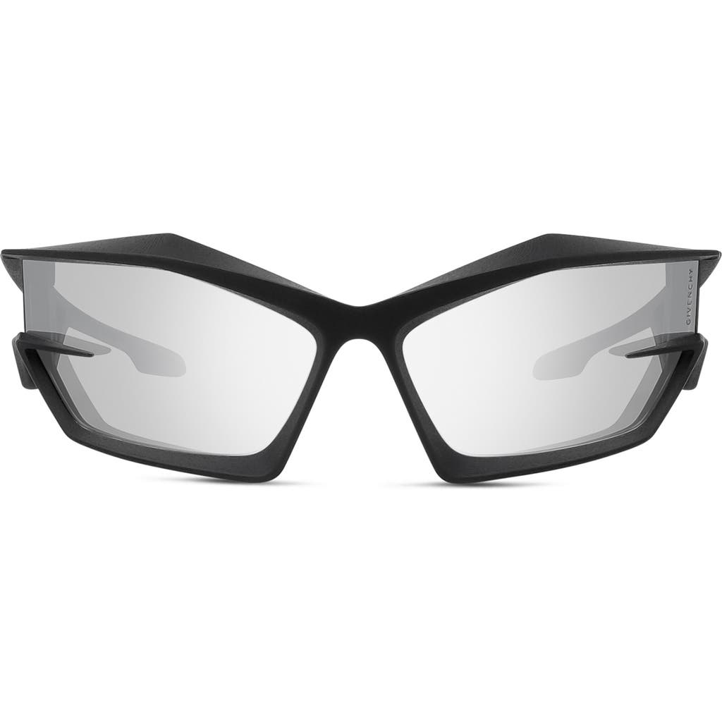 Givenchy Geometric Sunglasses In Matte Black/smoke Mirror