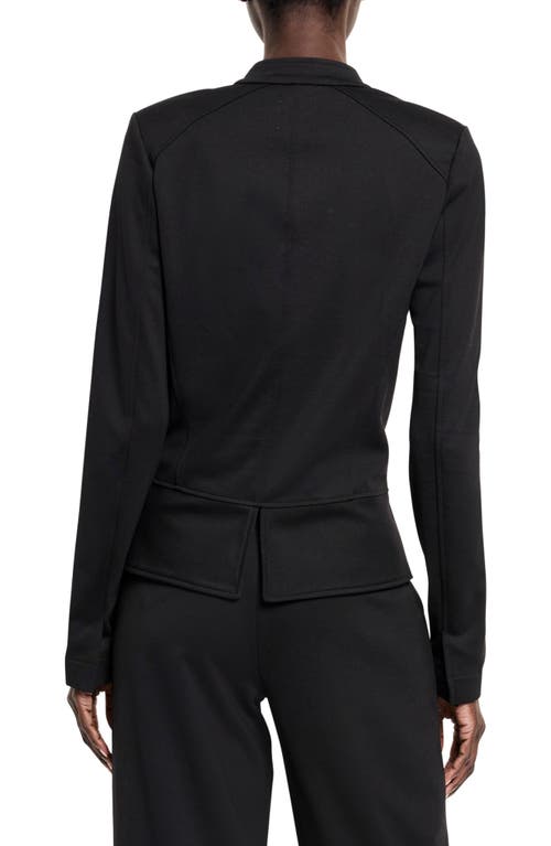 Shop Nic + Zoe Nic+zoe Ponte Jacket In Black Onyx