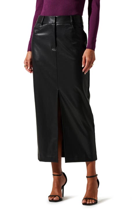 Women's Midi Leather & Faux Leather Skirts | Nordstrom