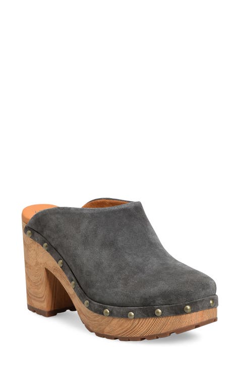 Womens on sale grey mules