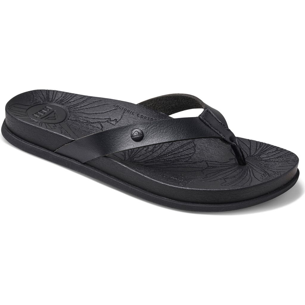 Reef Cushion Porto Cruz Flip Flop In Black Night