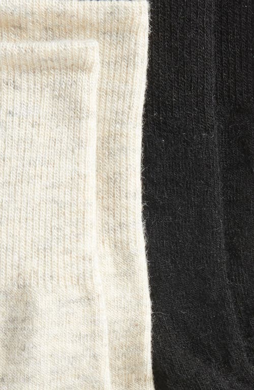 Shop Hue 2-pack Wool Blend Mini Crew Socks In Oatmeal Pack