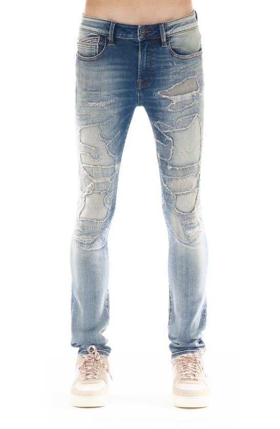 Shop Cult Of Individuality Punk Ripped Superskinny Jeans In Dream