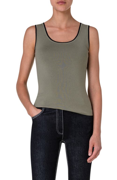 Akris punto Tipped Scoop Neck Tank at Nordstrom,