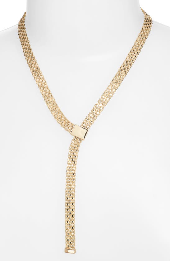 Nordstrom Panther Chain Y-necklace In Gold