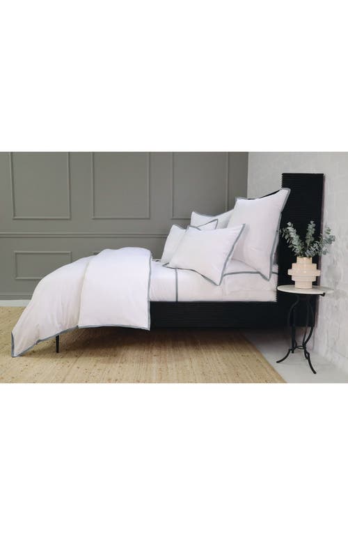 Pom Pom At Home Langston Duvet Cover Set, Queen In White/ocean