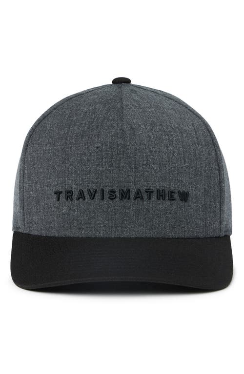 Shop Travismathew Passing Lane Snapback Baseball Cap In Heather Grey/black