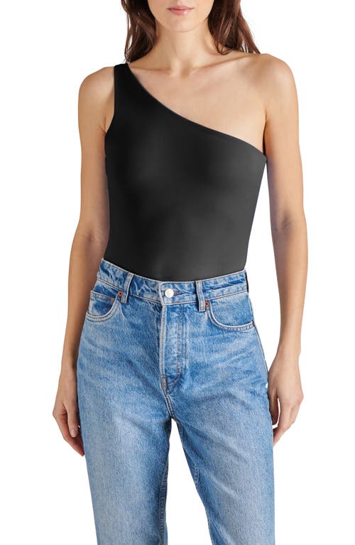 Shop Steve Madden Fauna One-shoulder Bodysuit In Black